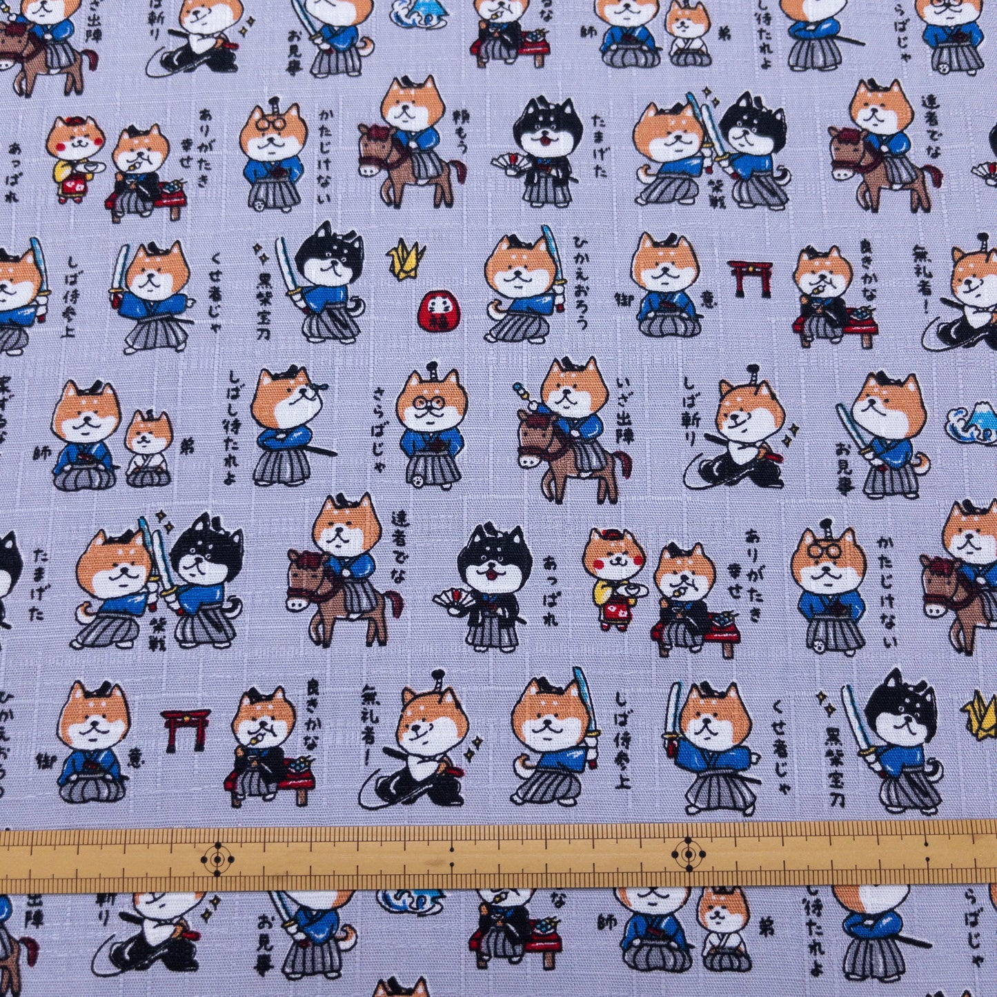 Japan | samurai dog 幕末武士狗 | cotton printed dobby 竹節棉