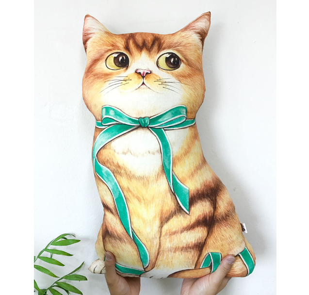 Unclecat 貓叔叔 | 絲帶黃貓 cat panel 定位布