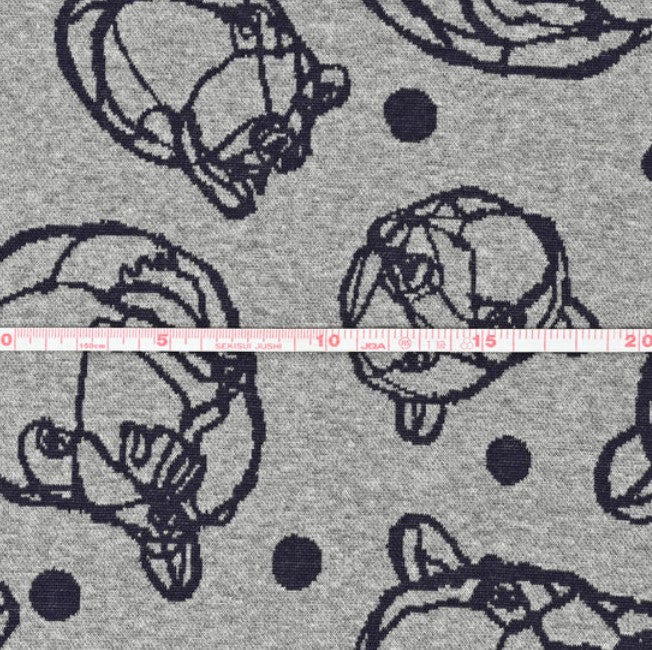 +HAyU fabric | BEAR | cotton knit jacquard 純棉針織提花