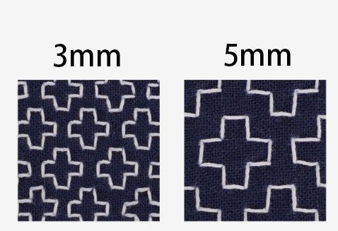 DARUMA | Sashiko embroidery fabric with water soluble 3mm grid markers 刺繡布料 刺子繡 可水消3mm 網格標記 109x50cm