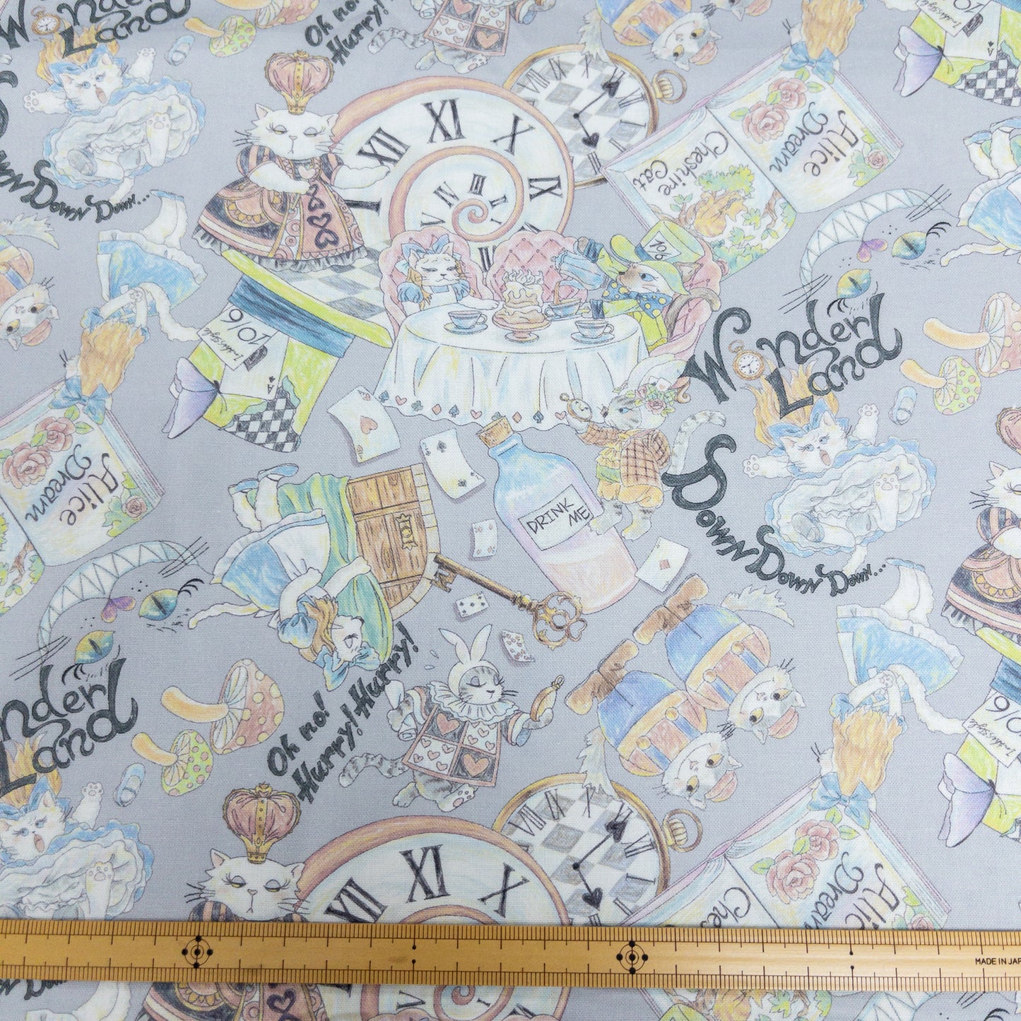 Japan | 『Hoyoka』Alice in Nyanderland Cats 愛麗絲貓貓 | cotton printed sheeting 純棉
