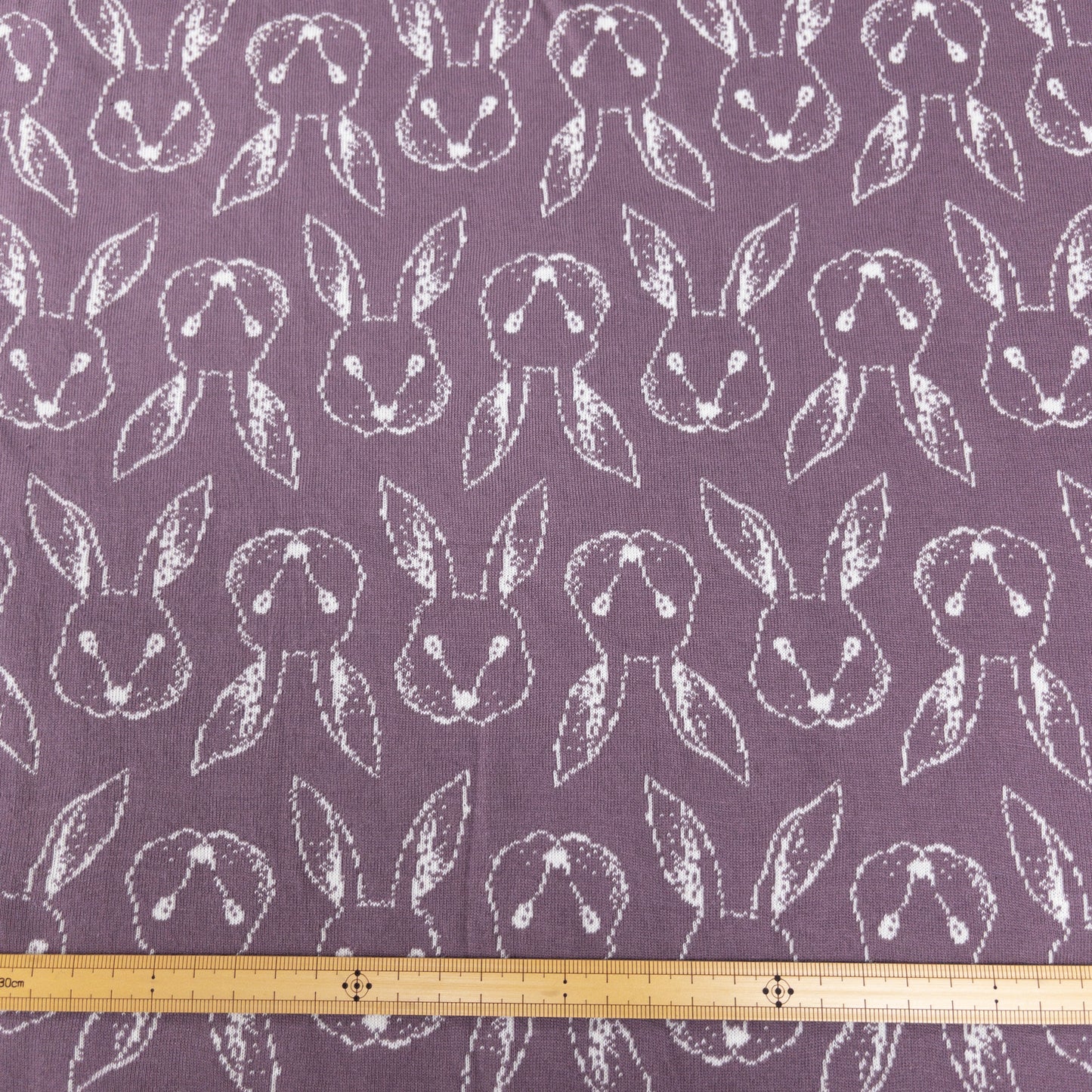 maffon | petit lapin rabbit top purple x white 小兔子 紫+白 | cotton jacquard knit 雙面純棉提花針織 160cm