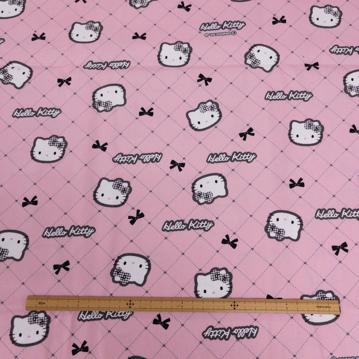 Japan | hello kitty 格紋 | cotton printed oxford 純棉