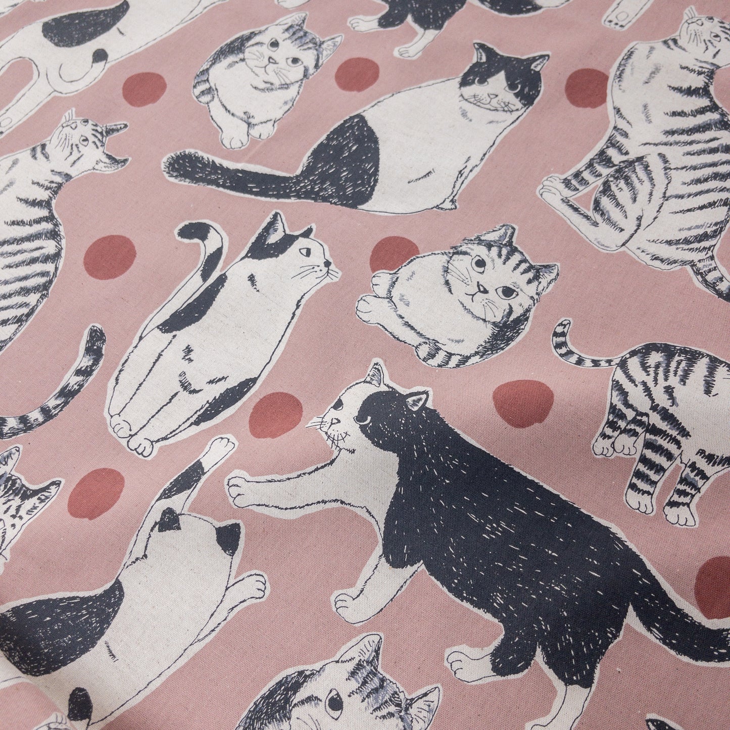 Kobayashi | Nordic Polka Dot Cat 波點大貓 | cotton linen 棉麻
