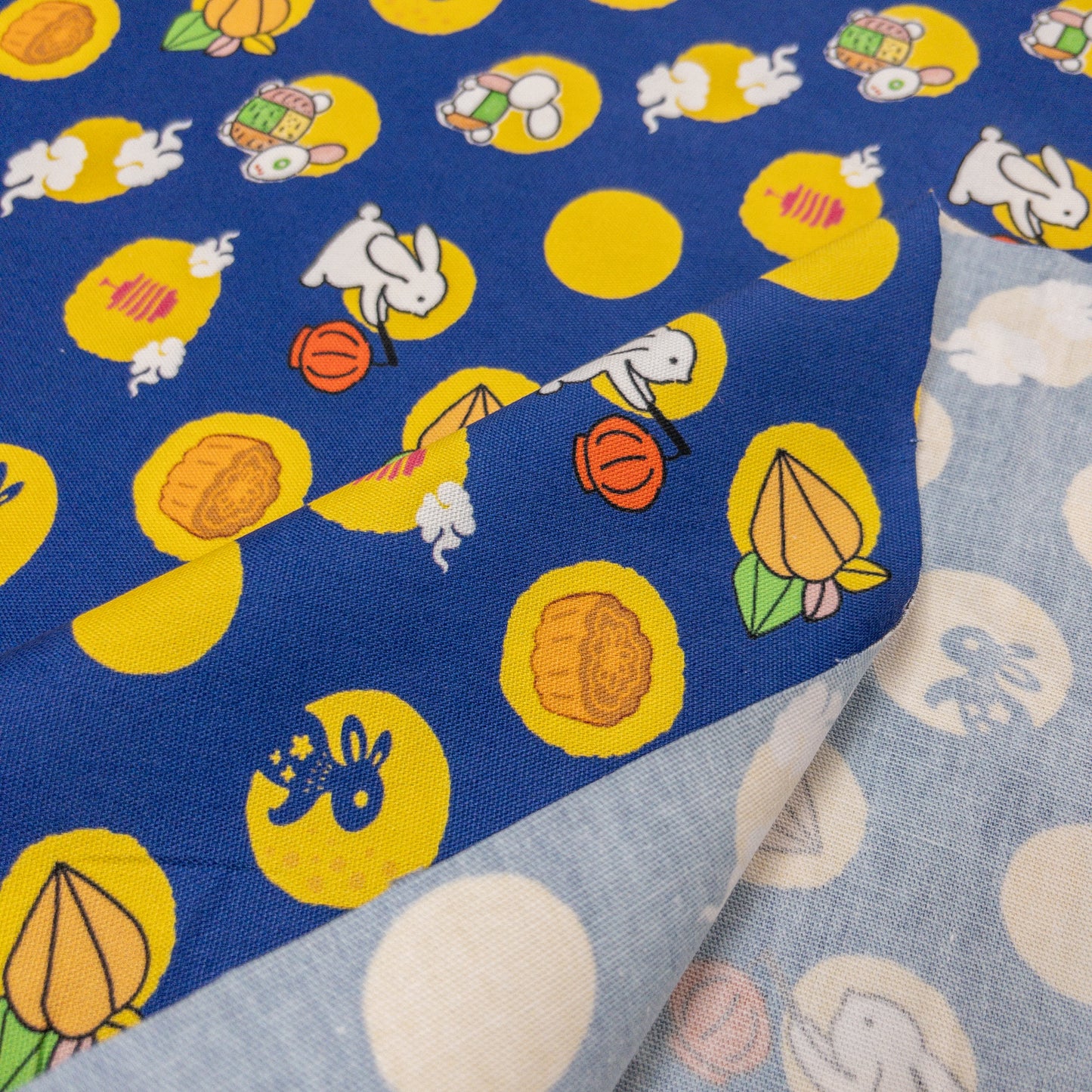 【K‧T FABRIC】中秋月兔 mid-autumn moon rabbit cotton printed oxford 純棉