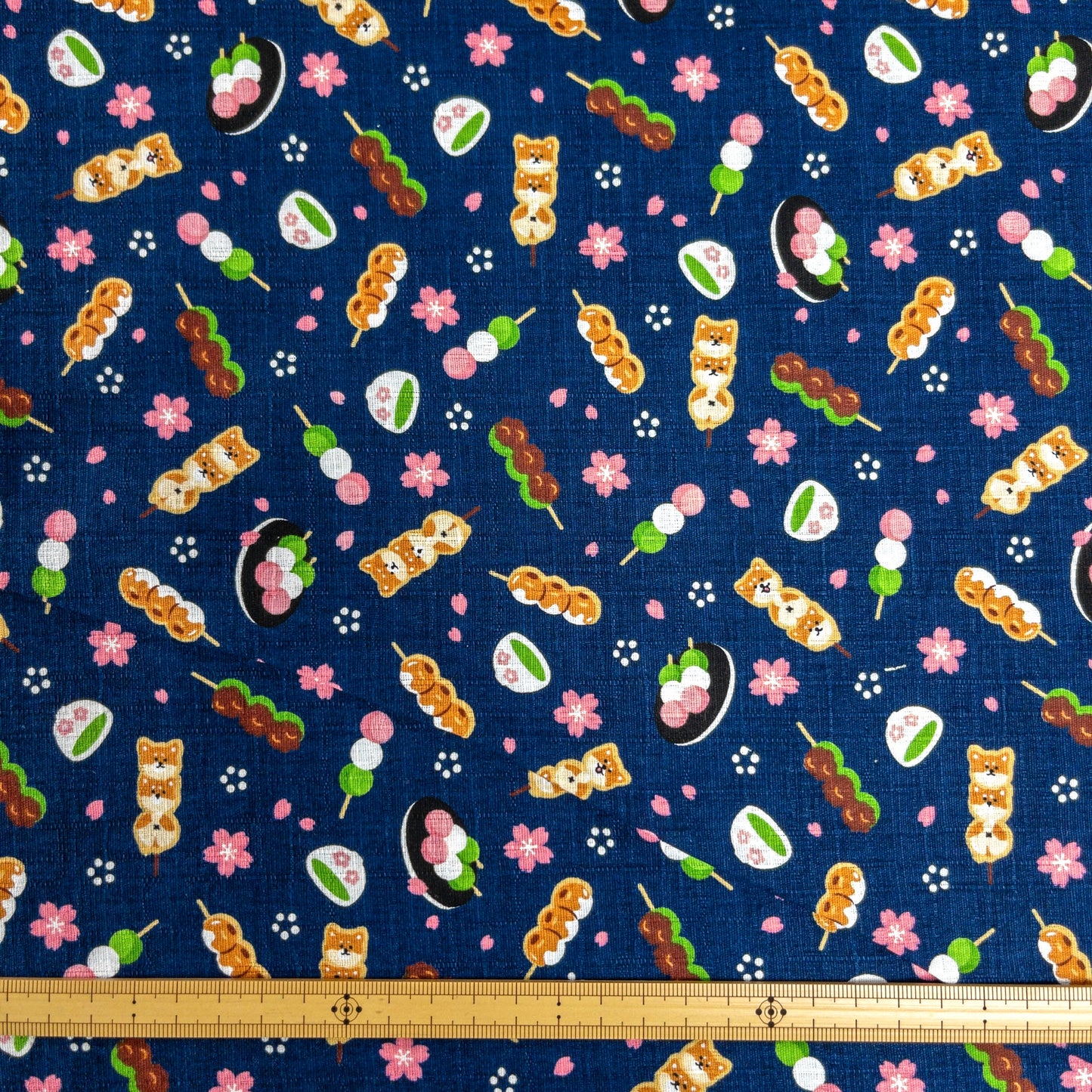 Japan | Japanese sweets shiba 和菓子柴犬 | cotton printed dobby 純棉竹節