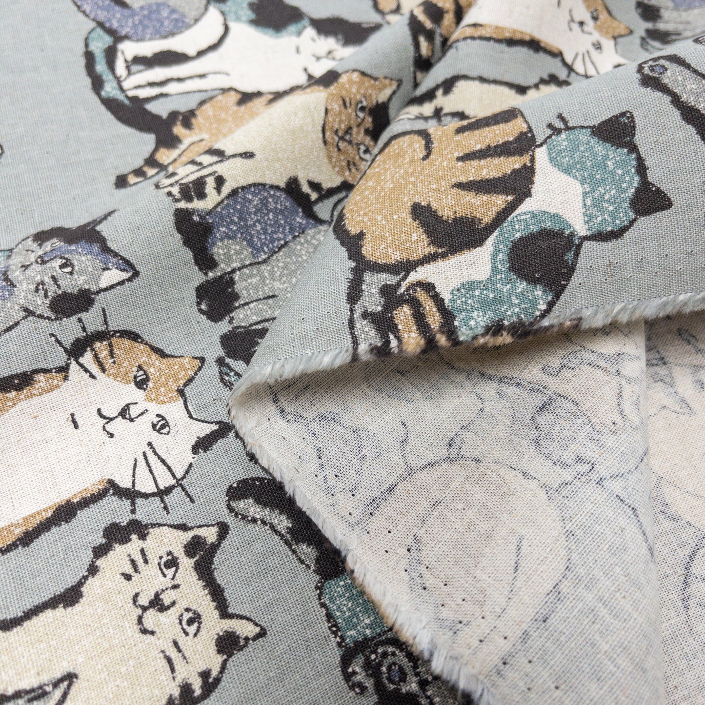 Japan | art cat 藝術貓貓 | cotton linen blend canvas 棉麻