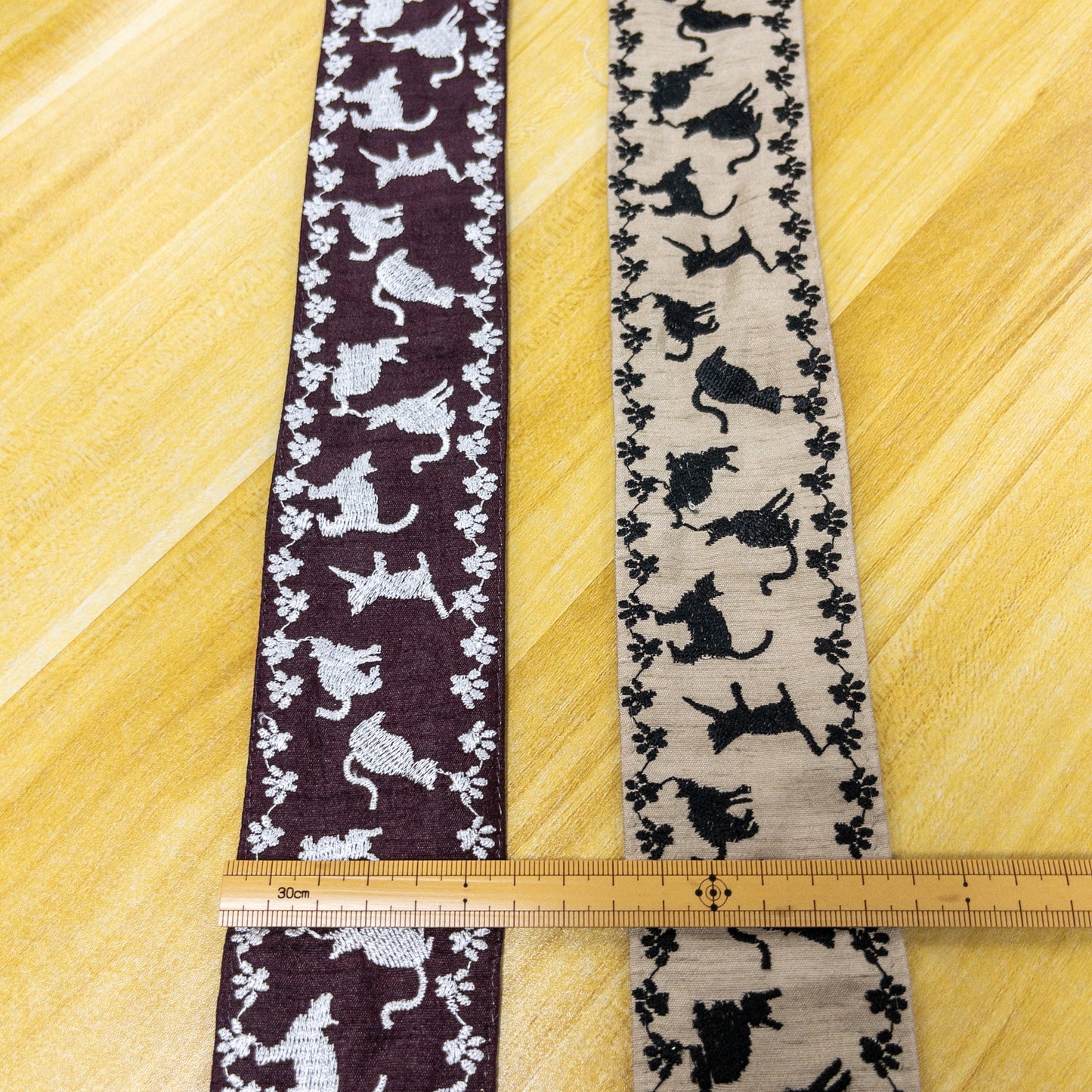 India | cats shadow 5.3cm 貓貓剪影 | embroidery webbing 刺繡帶