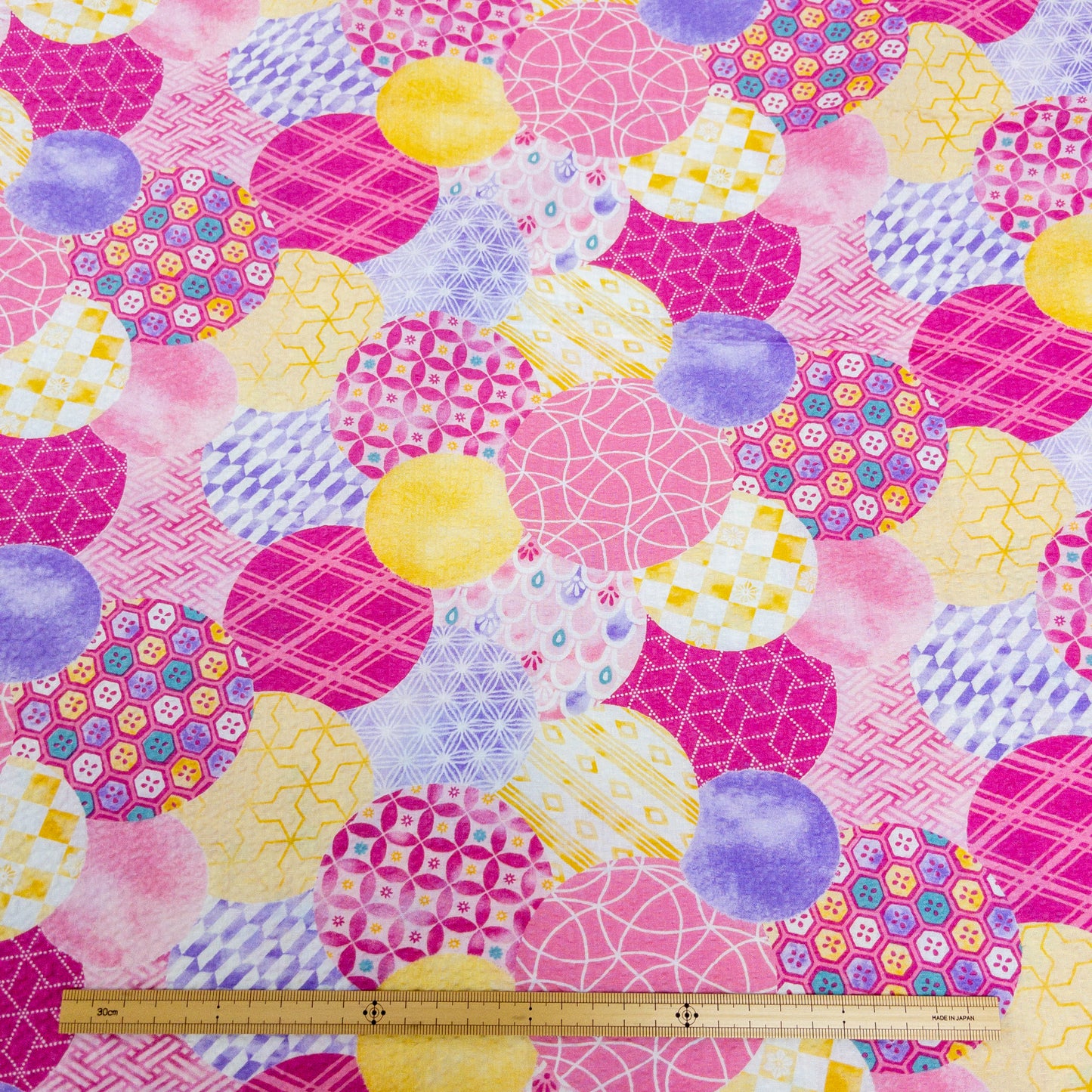 Japan | Japanese summer 夏祭圓波圖案 | cotton seer sucker 泡泡棉浴衣布