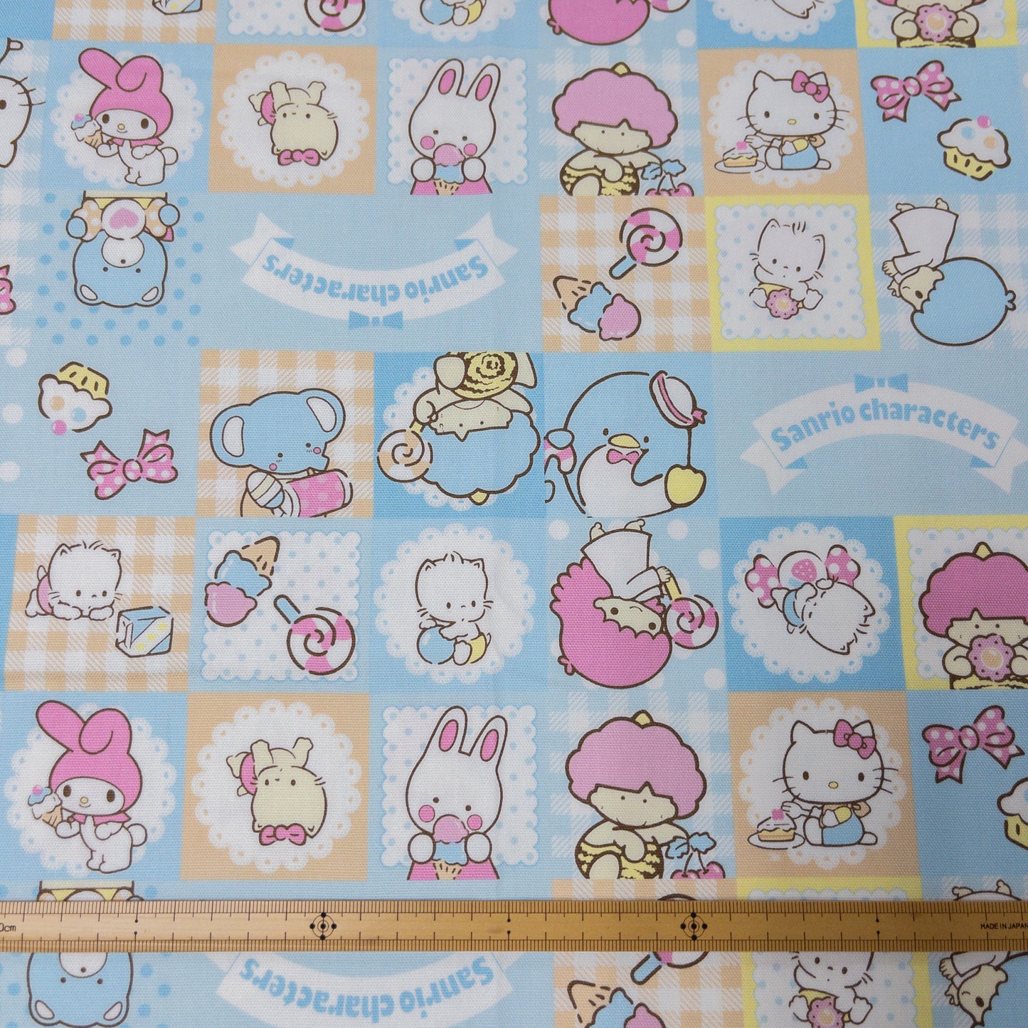 Japan | Sanrio Family 拼格仔 | cotton printed oxford 純棉