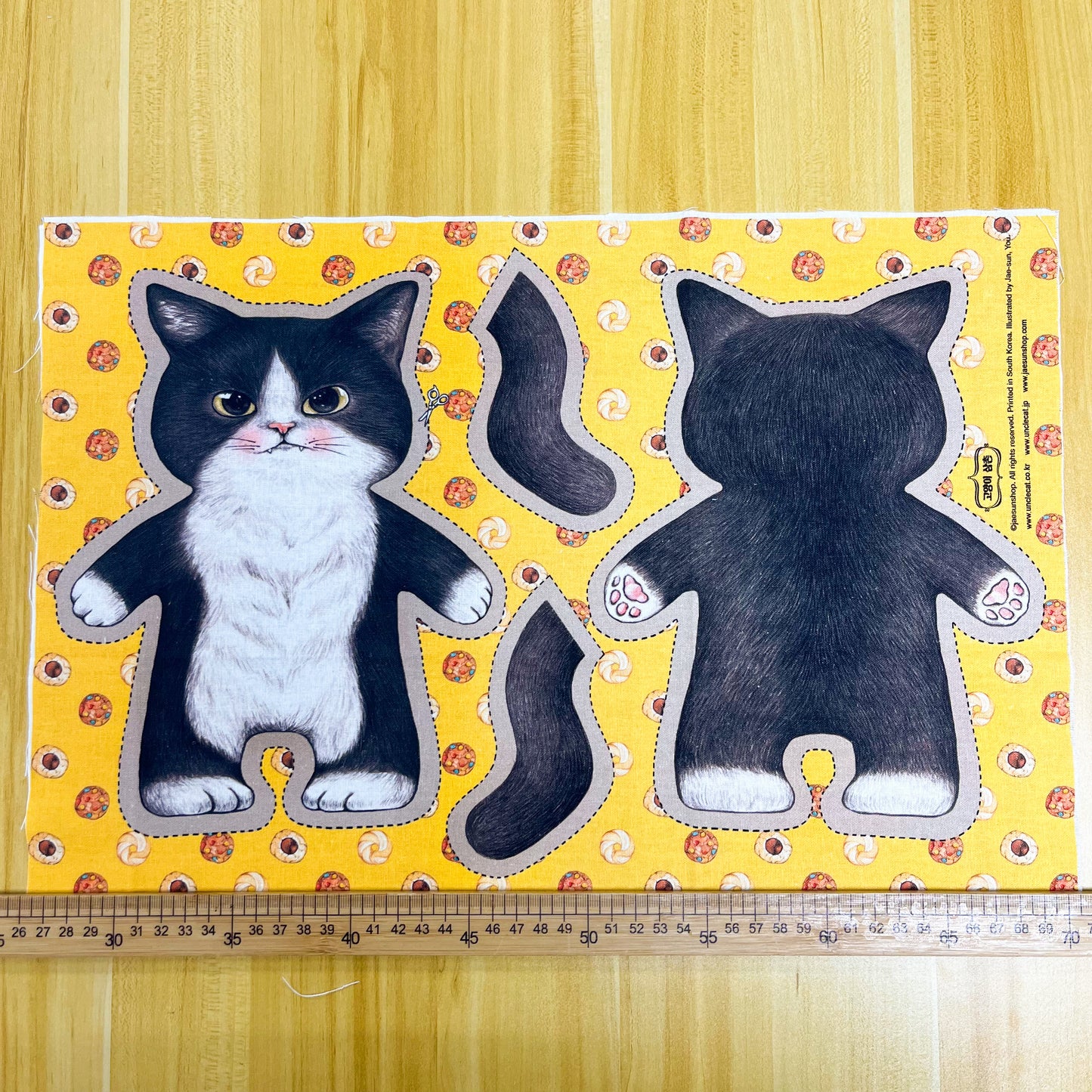 Unclecat 貓叔叔 | diy fabric for making cat doll "Jaws" | cotton linen 棉麻