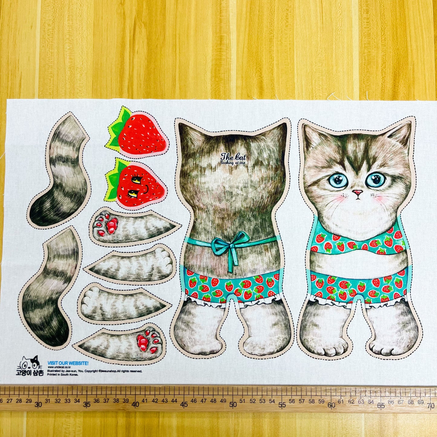 Unclecat 貓叔叔 | diy fabric for making cat doll "Vikini" | cotton linen 棉麻