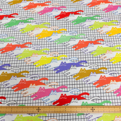 nora. | disco cat 電子貓貓 | cotton printed sheeting 純棉