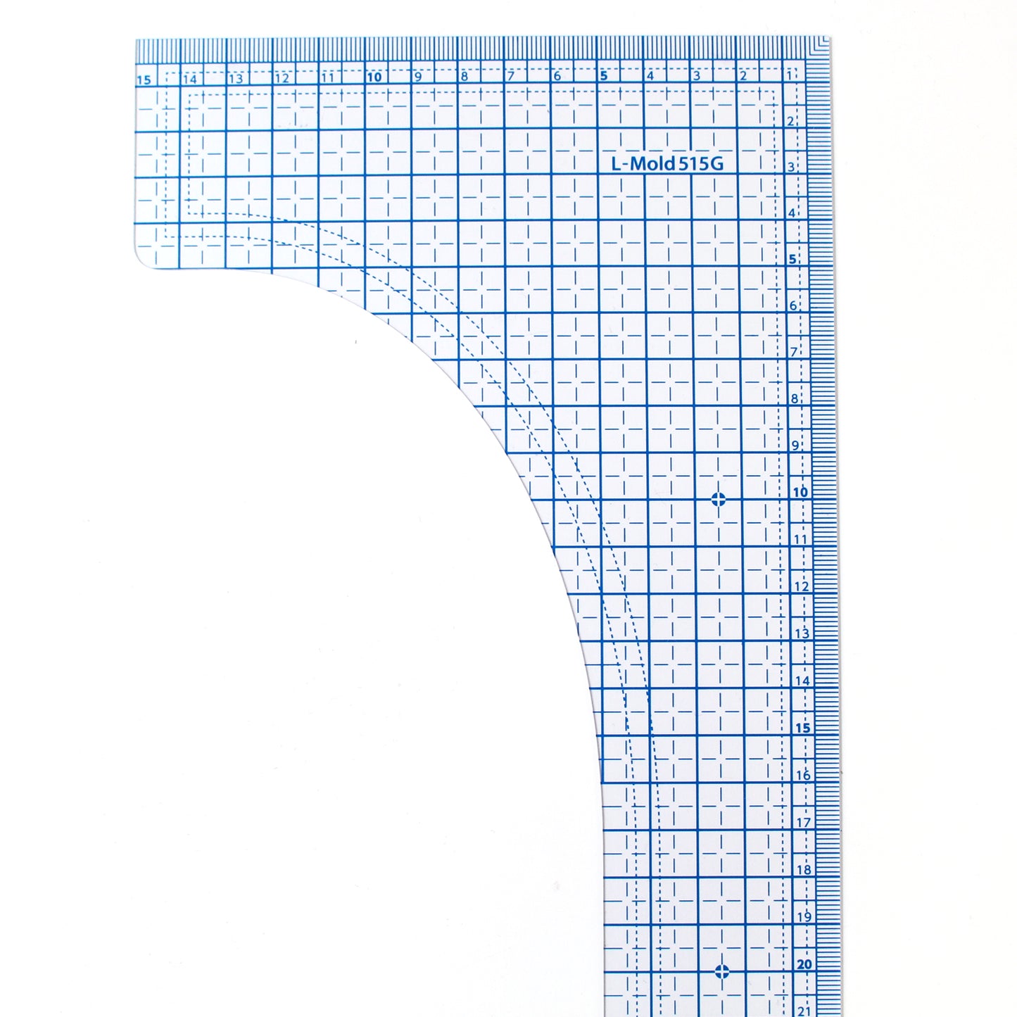 Concise square ruler 洋裁用 透明直角軟尺 L尺 50 x 15cm