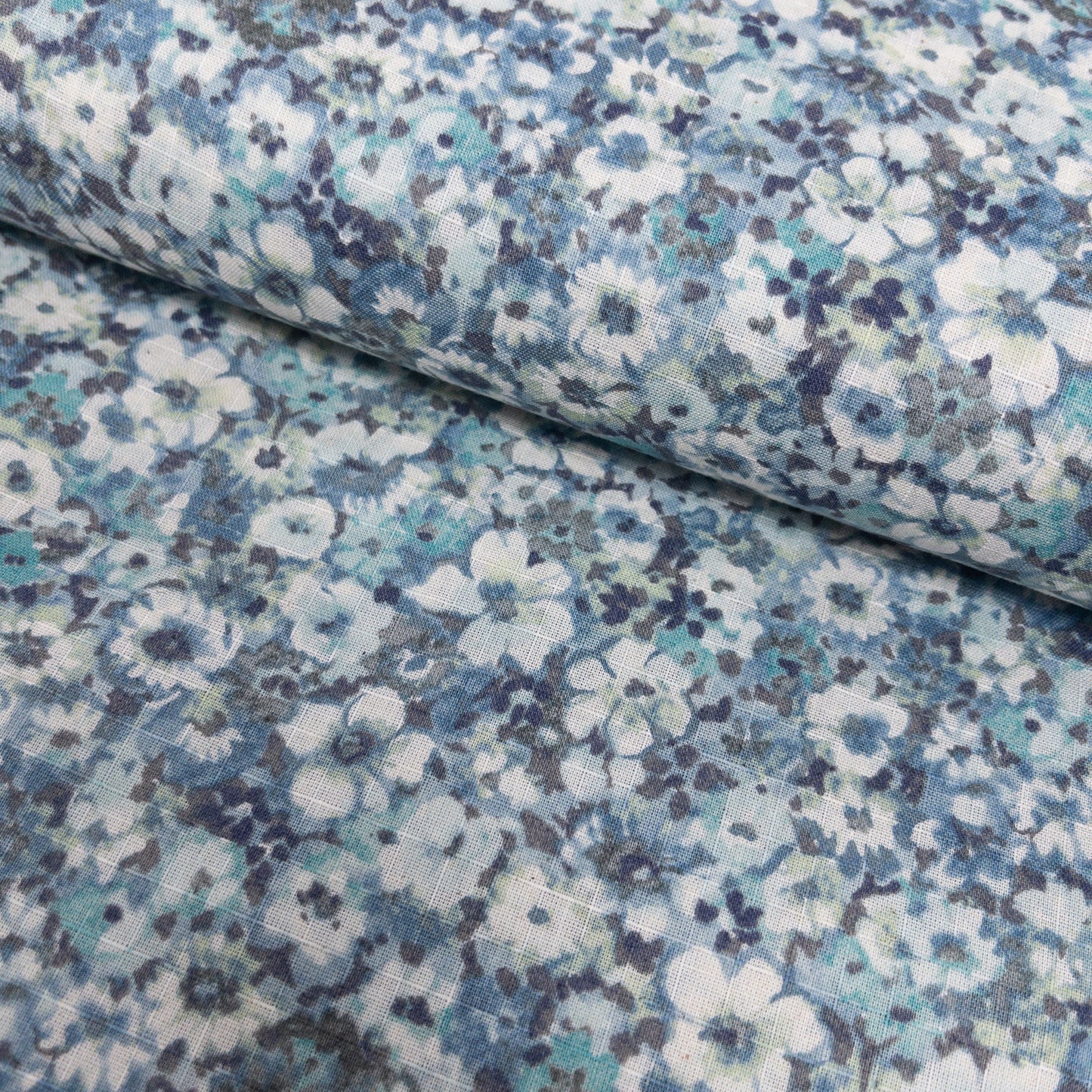 Japan | flowers painting 水彩碎花竹節 | cotton linen dyed dobby 竹節棉麻