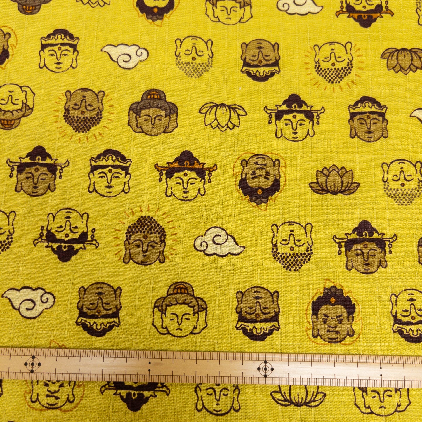 Japan | cute buddha卡通佛相 | cotton printed dobby 竹節棉