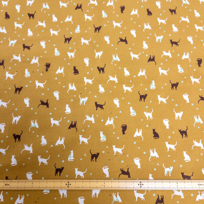 Japan | cat dots 貓貓波點 | cotton printed corduroy 薄燈芯絨