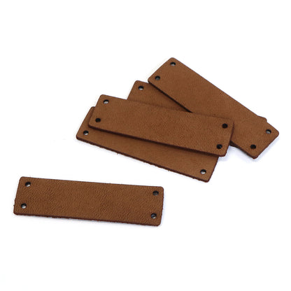 Craft Labeler Labels Leather 自製布標 深棕色皮革手作工藝標籤 - 5pcs