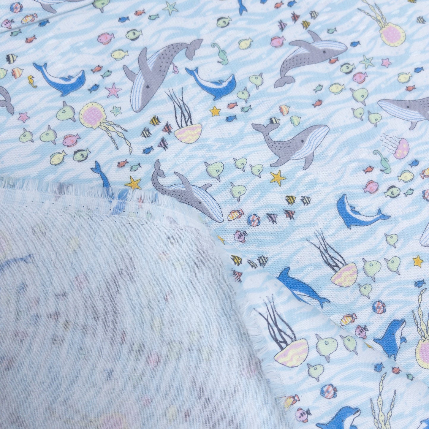 Japan | sharks & fish 鯊魚 | cotton double gauze 二重紗