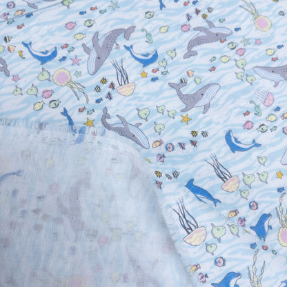 Japan | sharks & fish 鯊魚 | cotton double gauze 二重紗