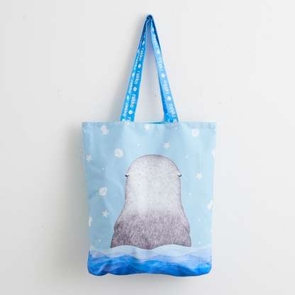 Animania 水獺圖案定位布 | cotton printed sheeting panel 純棉