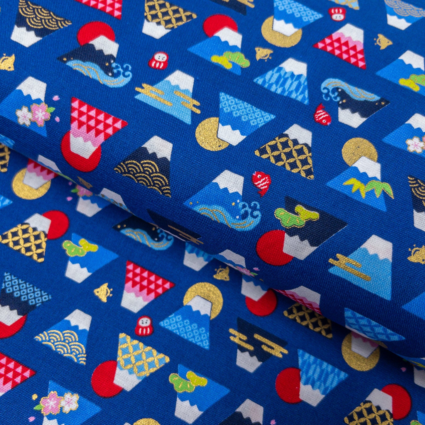 Japan | hot stamping fuji  燙金富士山圖案 | cotton printed sheeting