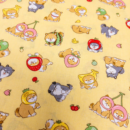 Japan | yellow shiba 柴犬小黃 | cotton printed sheeting 純棉