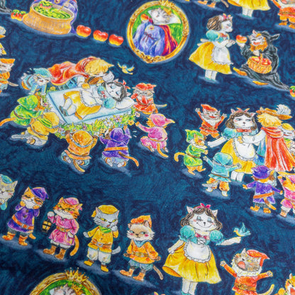 Japan | 『Hoyoka』Snow White Cats 白雪貓貓 | cotton printed sheeting 純棉