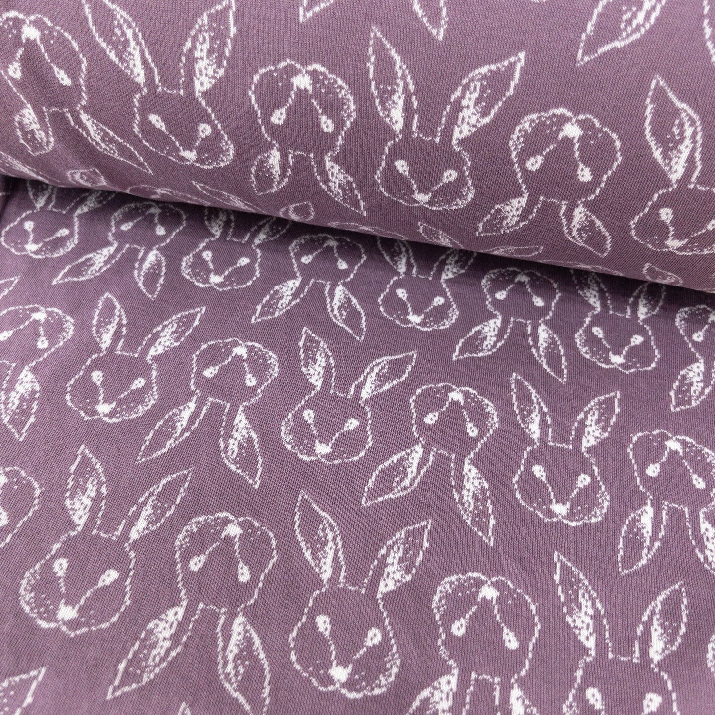 maffon | petit lapin rabbit top purple x white 小兔子 紫+白 | cotton jacquard knit 雙面純棉提花針織 160cm