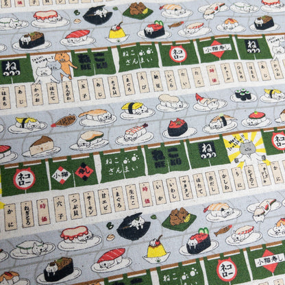 Kobayashi | sushi cat 迴轉壽司貓貓 | cotton linen 棉麻