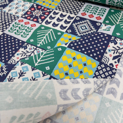 Japan |Plaid faux embroidery 格仔仿刺繡 | cotton printed oxford 純棉