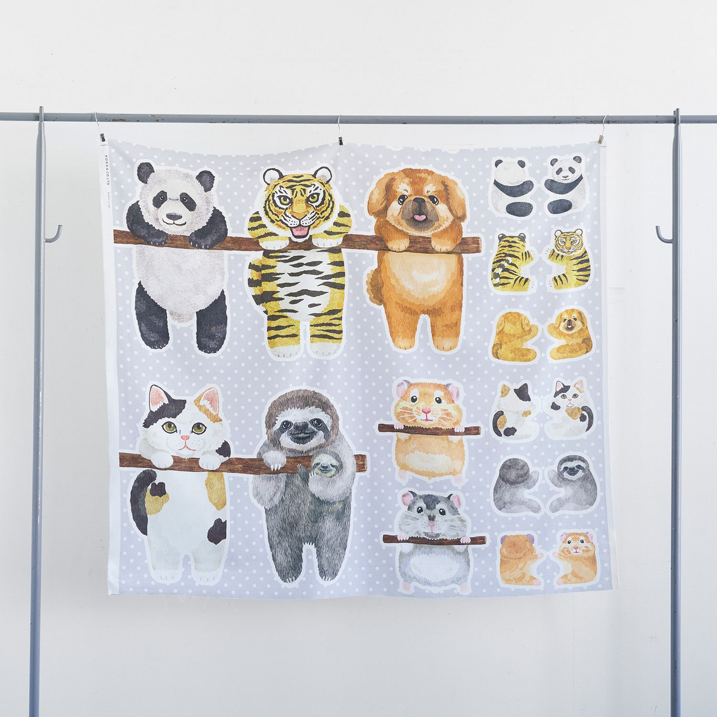 kokka home deco 掛掛動物 | cotton printed sheeting panel 純棉