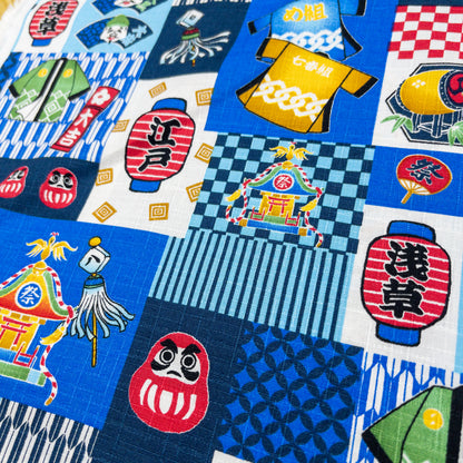 Japan | asakusa festival 淺草祭典 | cotton printed dobby 竹節純棉