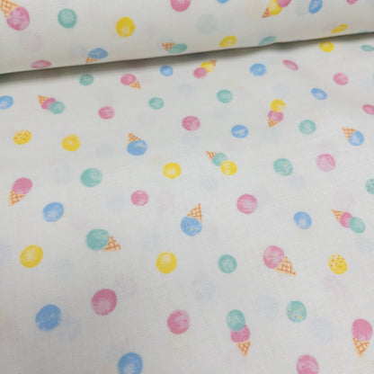 Japan | mini ice cream 迷你雪糕 | cotton printed shirting 純棉