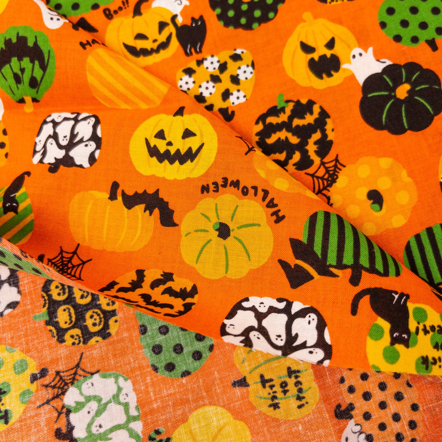 Japan | halloween pattern and cats 萬聖節黑貓大南瓜 | cotton printed shirting 純棉