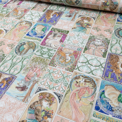 Japan | 『Hoyoka』Art Cats新藝術風格貓貓 | cotton printed sheeting 純棉