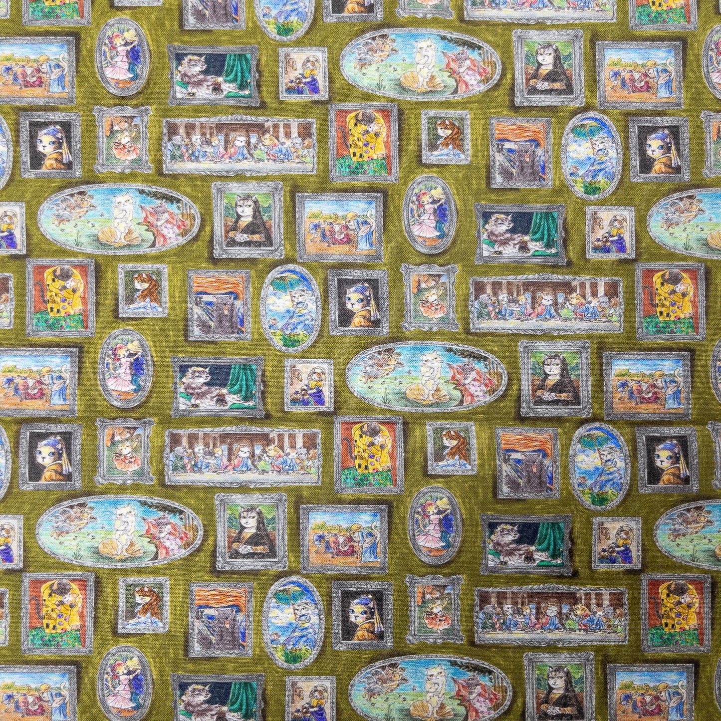 Japan | Mini! 『Hoyoka』Cats Art Museum 迷你版貓貓名畫 | cotton printed sheeting 純棉