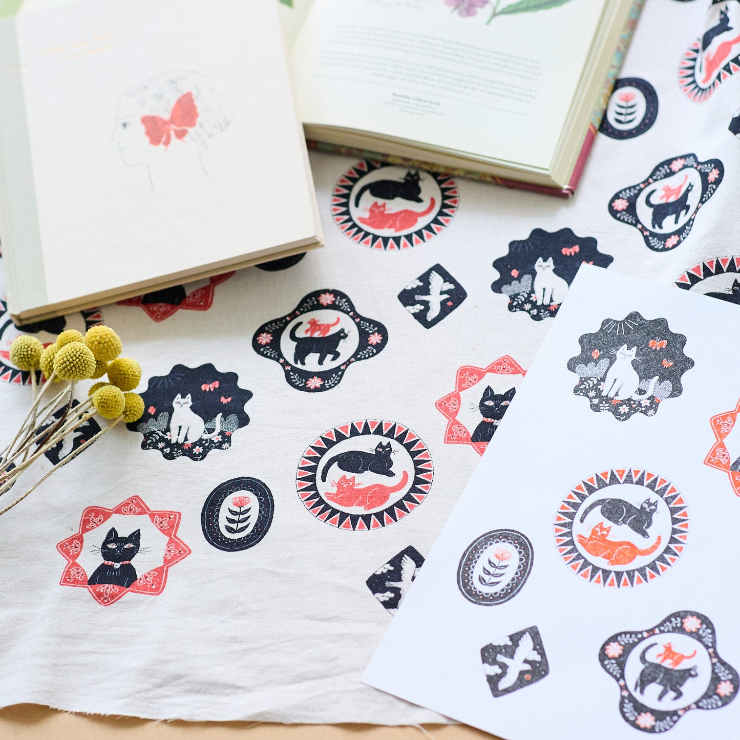 Sanae Sugimoto | Cat Days | cotton linen 棉麻