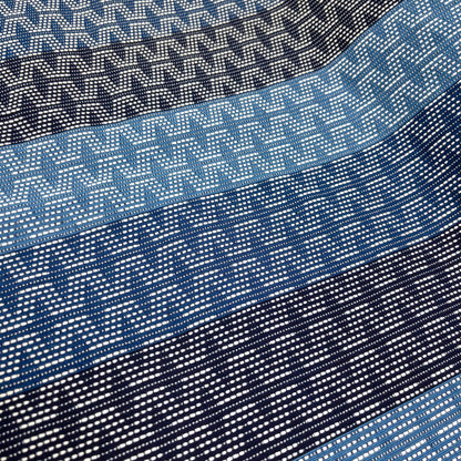 Japan | Indigo Katsuo Sashiko zigzag | Sashiko-ori 刺子織
