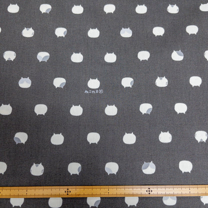 Japan | 「ねこたま」cat heads 彩色小貓頭 | cotton printed oxford 純棉