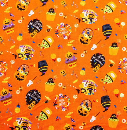 Japan | halloween treats 萬聖節糖果 | cotton printed shirting 純棉