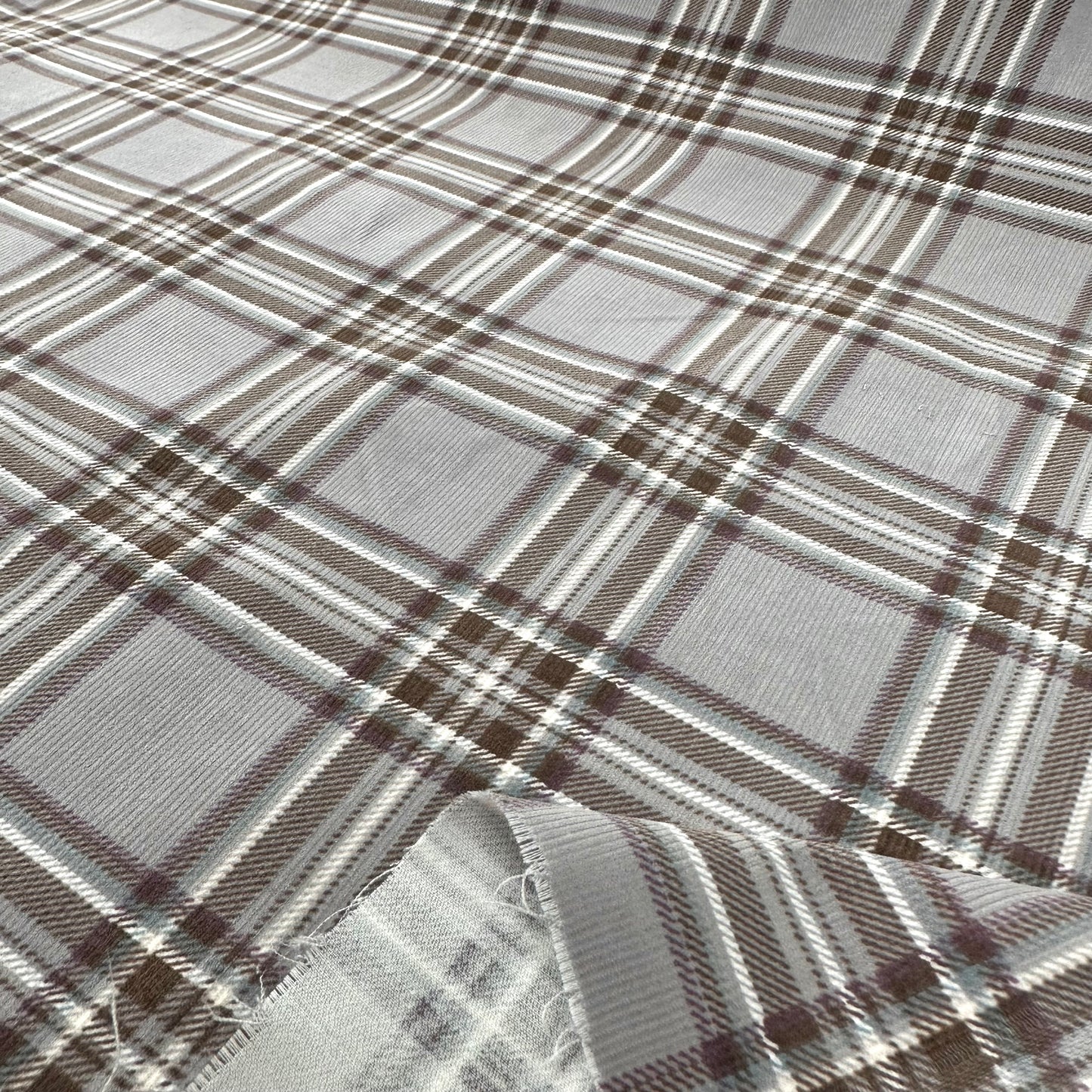 Japan | tartan 方格紋 | cotton printed corduroy 薄燈芯絨