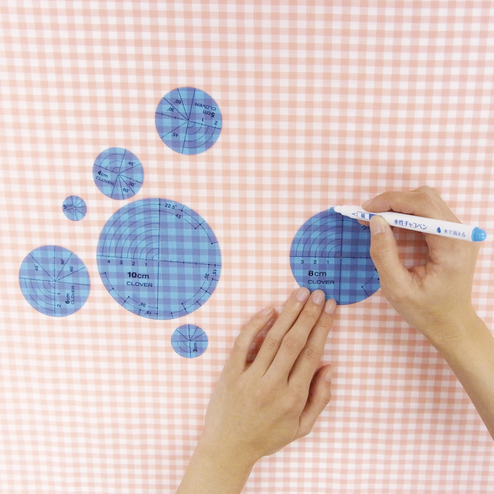 Clover circular templates 7 sizes Clover 圓形尺 7個尺寸