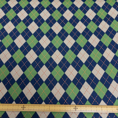 Japan | argyle pattern 菱形拼格 | cotton printed oxford 純棉