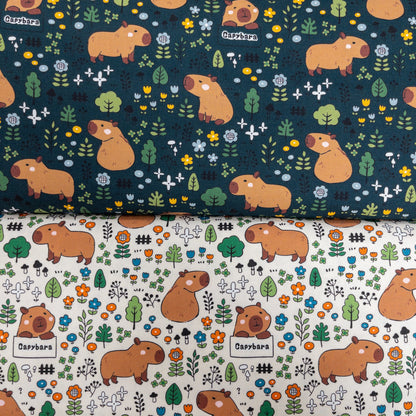 Taiwan | 水豚森林 capybara | cotton printed oxford 純棉