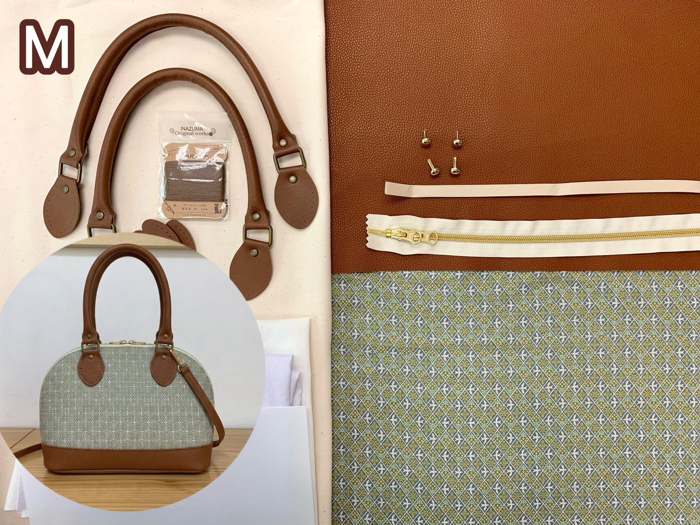 K·T SEWING｜限時推出！「半圓拉鍊袋」材料包 *送實體紙樣及影片教學 （7月20日截單）Half Moon Zipper Bag sewing kit (include paper pattern & tutorial videos)