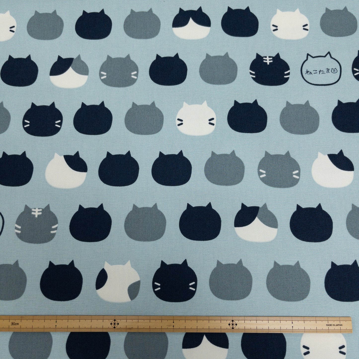Japan | 「ねこたま」cat heads 彩色大貓頭 | cotton printed oxford 純棉