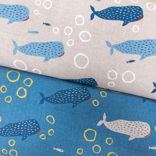 Japan | bubbles whale 泡泡鯨鯊 | cotton linen 棉麻