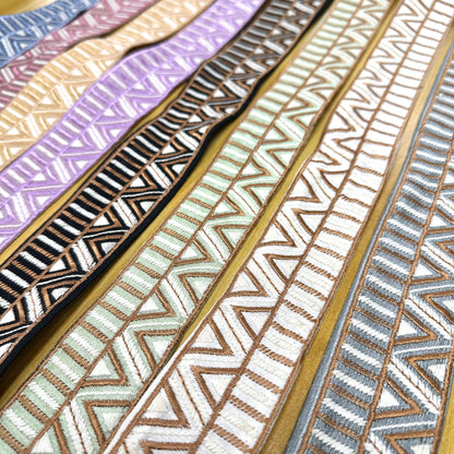 embroidery webbing 刺繡帶 | diagonal straight pattern 窄款斜直紋 3.8cm
