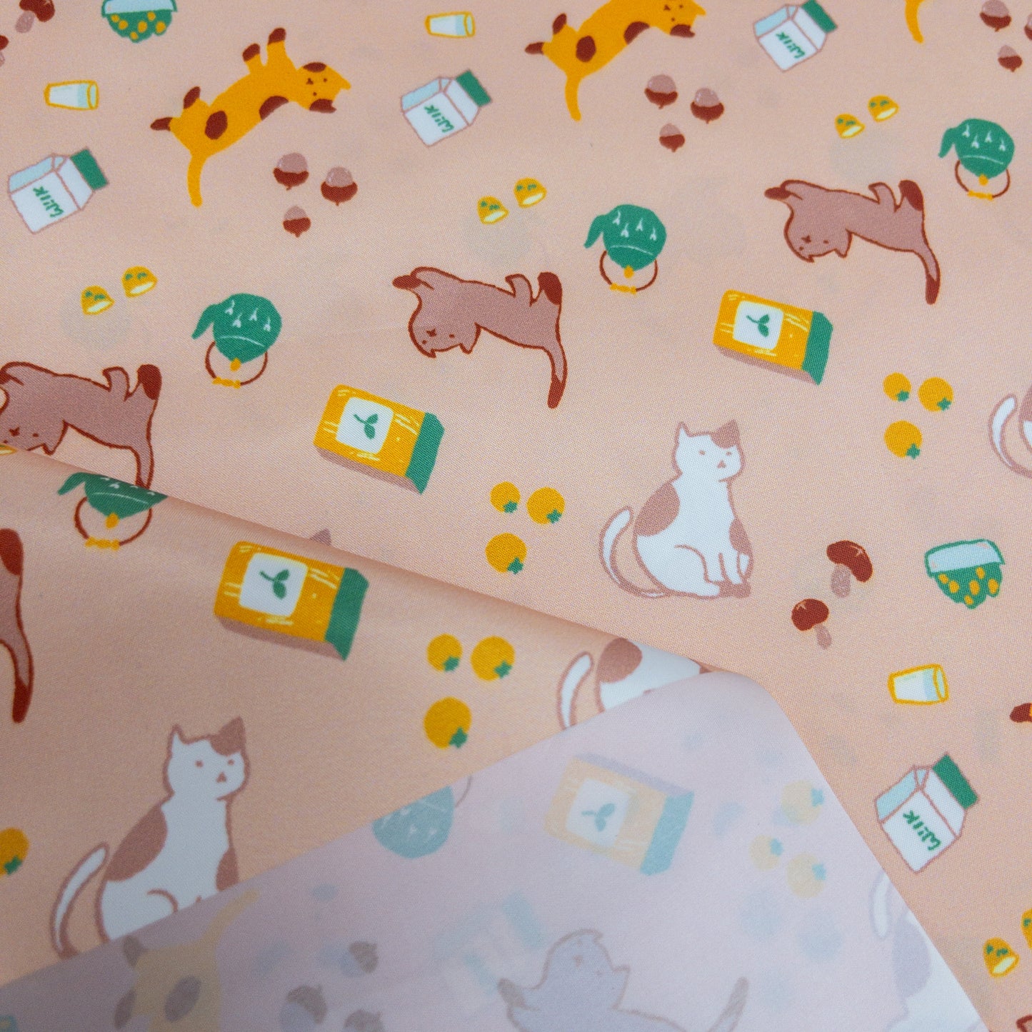 Korea | 牛奶貓貓 | waterproof fabric 防水布